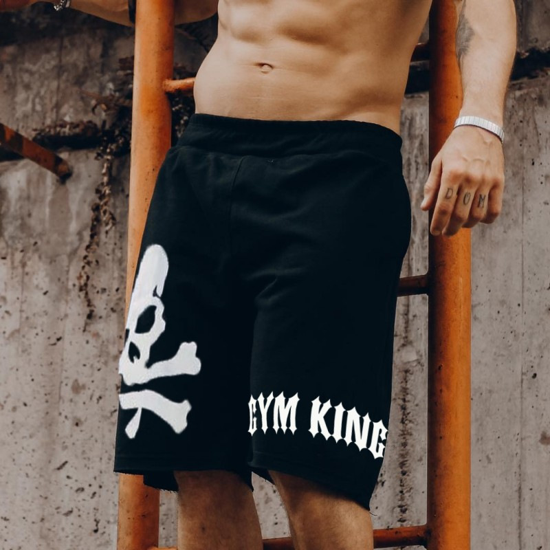 Fitness Pantalones cortos casuales Biblioteca de 5 puntos Elástico Transpirable Verano Entrenamiento suelto Correr Moda Marea Absorbe la humedad Pantalones cortos de secado rápido