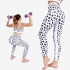 Conjuntos de yoga sin costuras para mujer, sujetadores deportivos personalizados con estampado de leopardo de 2 piezas, Fitness, gimnasio, entrenamiento deportivo, Leggings con control de barriga de cintura alta