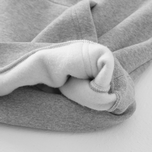 Suéter grueso de terciopelo y algodón puro de color sólido con capucha, suéter y pantalón holgados europeos y americanos para hombres