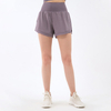 Personalizar pantalones cortos de cintura alta para mujeres con bolsillos Push Up Yoga Control de barriga Gimnasio Fitness Running Short
