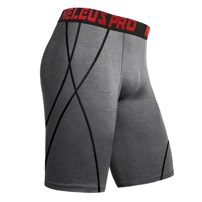 Pantalones cortos deportivos ajustados para hombres, verano, secado rápido, fitness, correr, estiramiento, entrenamiento de baloncesto, pantalones de cinco puntos