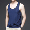 Camiseta deportiva transpirable de secado rápido para hombre, marca Tide, sin mangas, deportiva, de seda helada
