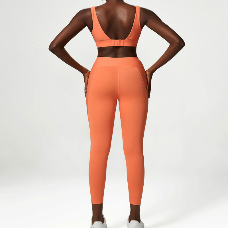 Conjuntos de yoga sin costuras para mujer, 2 piezas, personalizados, cintura alta, control de abdomen, espalda abierta, camisetas al aire libre, talla grande, Fitness, gimnasio, deportes, entrenamiento, Leggings
