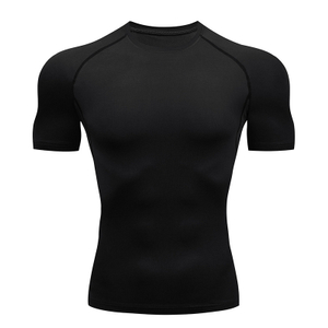 Deportes Camiseta ajustada de manga corta para hombre Ropa fina, muy elástica, transpirable y de secado rápido, ropa de basquetbol, ​​camisetas de fitness para entrenamiento en pista y campo