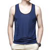 Camiseta deportiva transpirable de secado rápido para hombre, marca Tide, sin mangas, deportiva, de seda helada